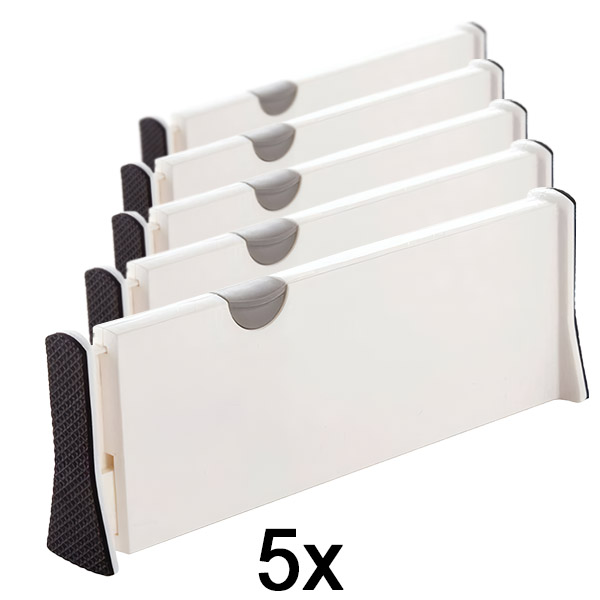 5x Állítható fiók- és polcelválasztó | DIVISERINO