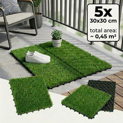 Mesterséges füves lapok dekoráció (5 db) | GRASSTILE